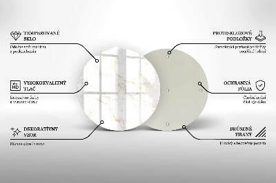 Üveg alátét gyertyákhoz Elegáns márvány kő