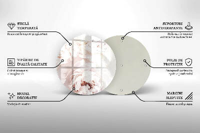 Üveg alátét gyertyákhoz Pasztell bazsarózsa