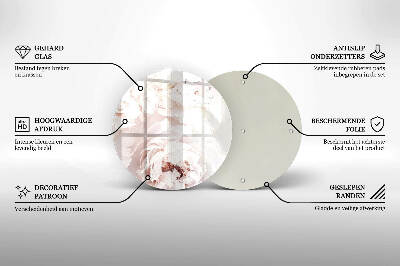 Üveg alátét gyertyákhoz Pasztell bazsarózsa