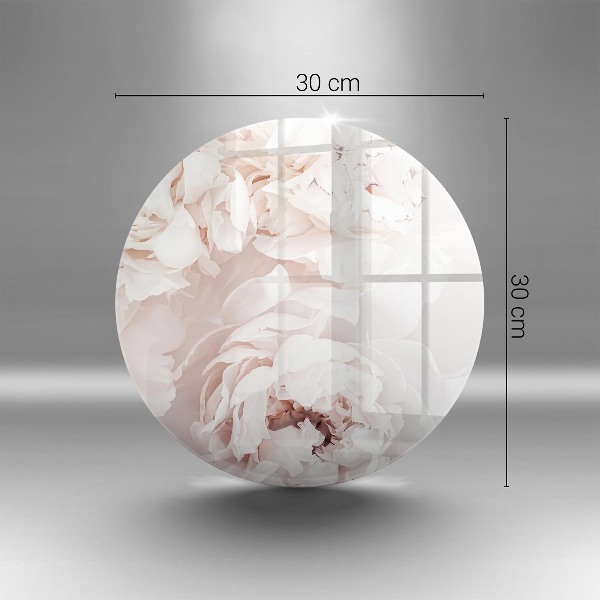 Üveg alátét gyertyákhoz Pasztell bazsarózsa