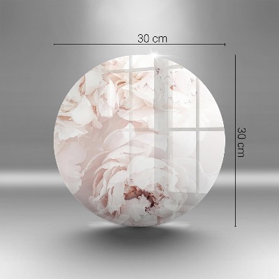 Üveg alátét gyertyákhoz Pasztell bazsarózsa