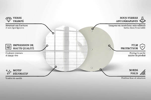 Üveg alátét gyertyákhoz Modern világos táblák