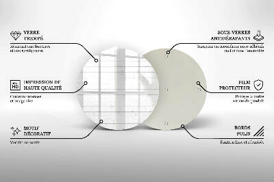 Üveg alátét gyertyákhoz Modern világos táblák