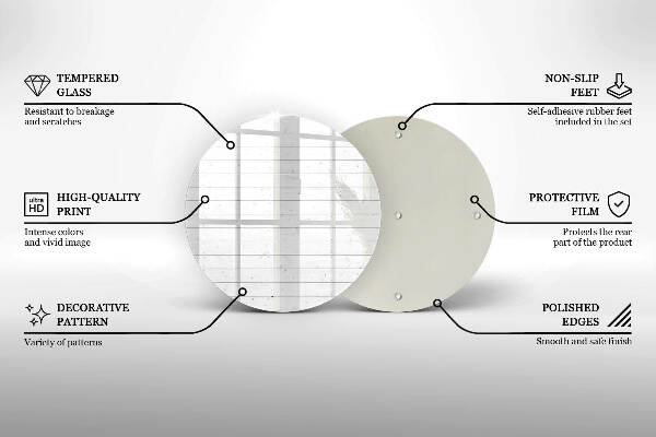 Üveg alátét gyertyákhoz Modern világos táblák