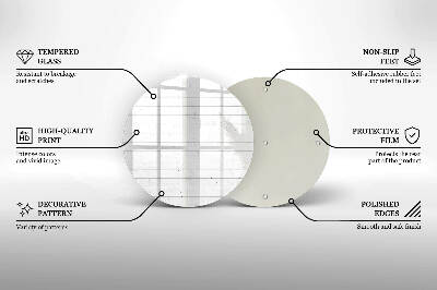Üveg alátét gyertyákhoz Modern világos táblák