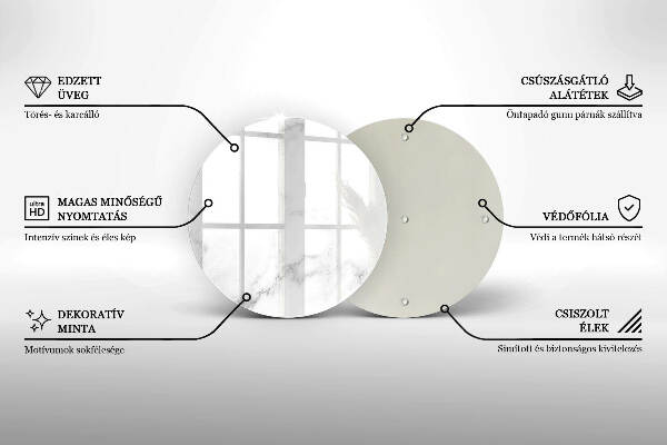 Üveg alátét gyertyákhoz Modern márvány
