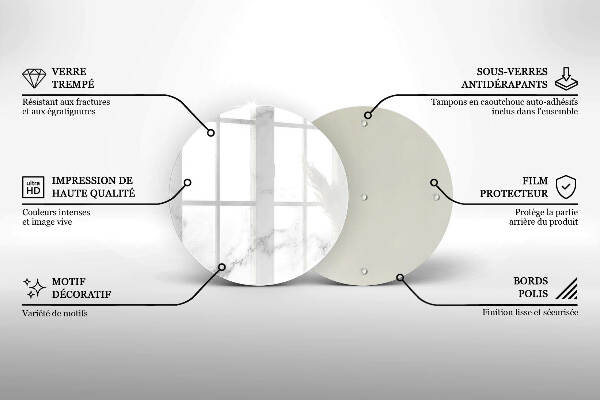 Üveg alátét gyertyákhoz Modern márvány