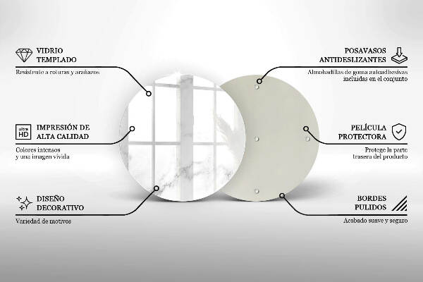 Üveg alátét gyertyákhoz Modern márvány