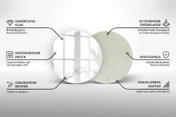 Üveg alátét gyertyákhoz Modern márvány