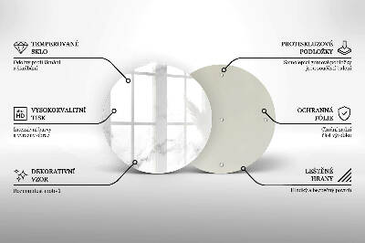 Üveg alátét gyertyákhoz Modern márvány