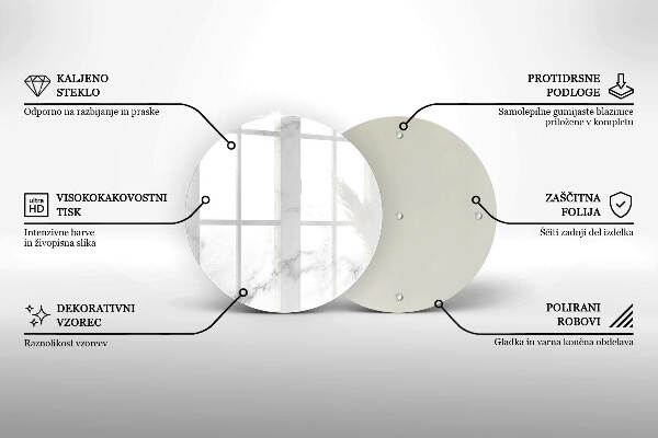 Üveg alátét gyertyákhoz Modern márvány