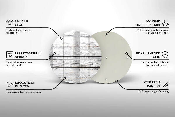 Síri gyertya alátét Világos fa táblák