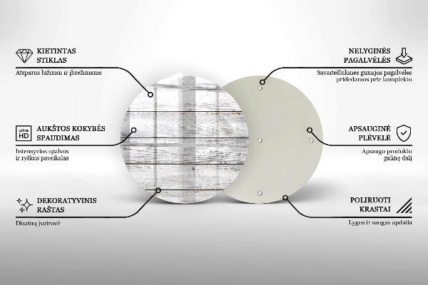 Síri gyertya alátét Világos fa táblák