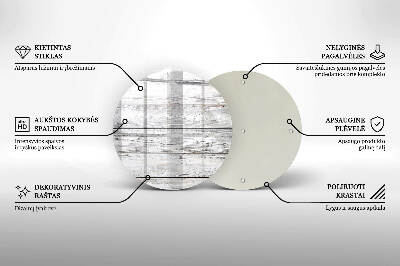 Síri gyertya alátét Világos fa táblák