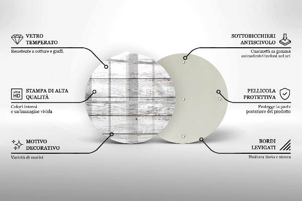 Síri gyertya alátét Világos fa táblák