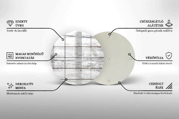 Síri gyertya alátét Világos fa táblák