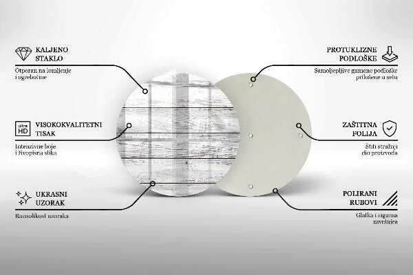 Síri gyertya alátét Világos fa táblák