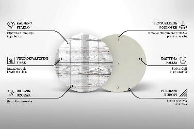 Síri gyertya alátét Világos fa táblák