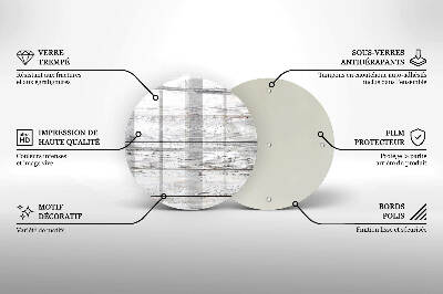 Síri gyertya alátét Világos fa táblák
