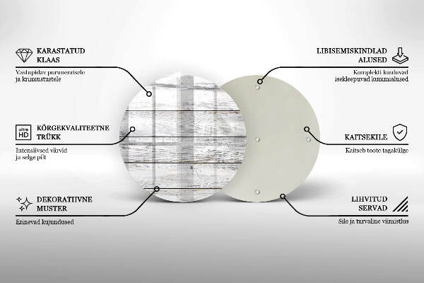 Síri gyertya alátét Világos fa táblák