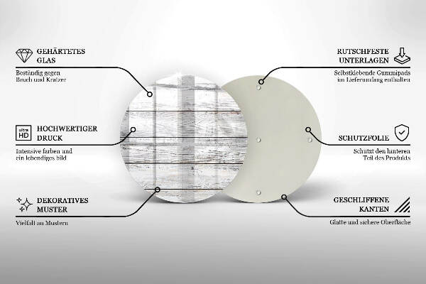 Síri gyertya alátét Világos fa táblák