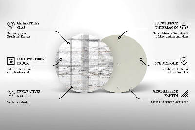 Síri gyertya alátét Világos fa táblák