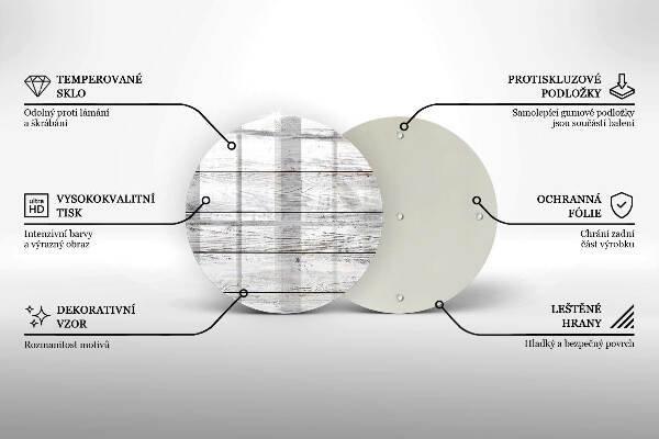 Síri gyertya alátét Világos fa táblák