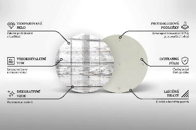 Síri gyertya alátét Világos fa táblák