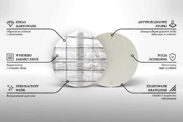 Síri gyertya alátét Világos fa táblák