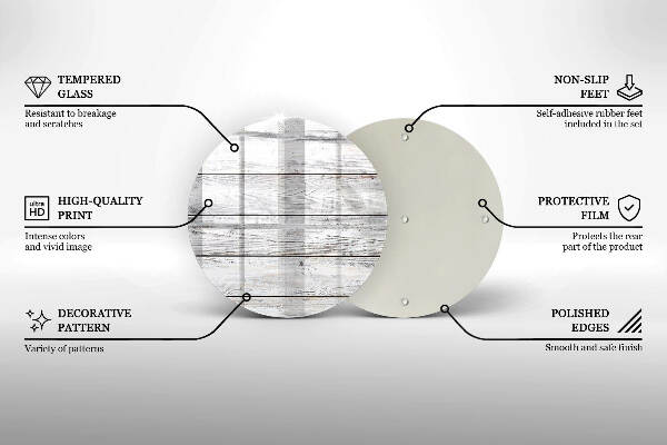 Síri gyertya alátét Világos fa táblák