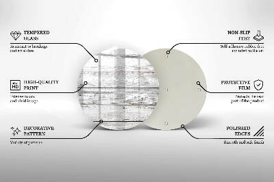 Síri gyertya alátét Világos fa táblák
