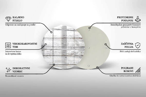 Síri gyertya alátét Világos fa táblák