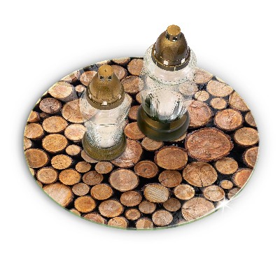 Üveg alátét gyertyákhoz Fatörzsek
