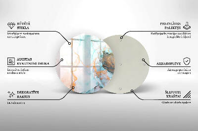 Üveg alátét gyertyákhoz Márvány absztrakció