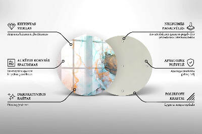 Üveg alátét gyertyákhoz Márvány absztrakció