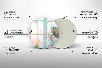 Üveg alátét gyertyákhoz Márvány absztrakció
