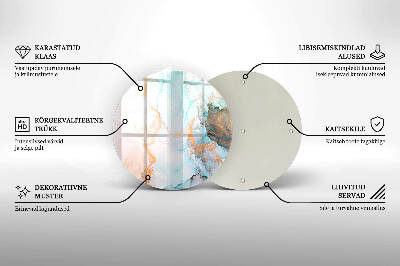 Üveg alátét gyertyákhoz Márvány absztrakció