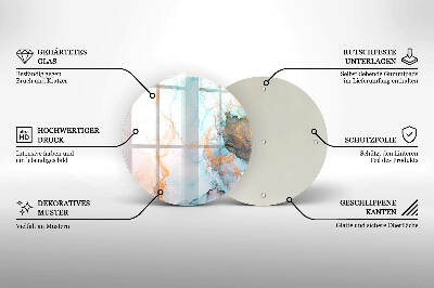 Üveg alátét gyertyákhoz Márvány absztrakció