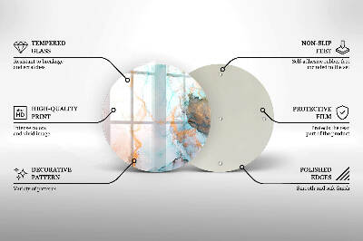 Üveg alátét gyertyákhoz Márvány absztrakció