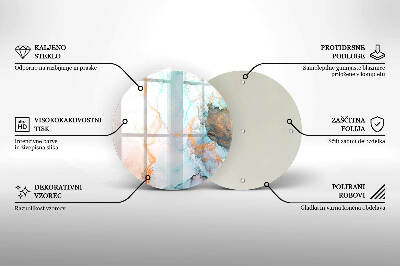 Üveg alátét gyertyákhoz Márvány absztrakció