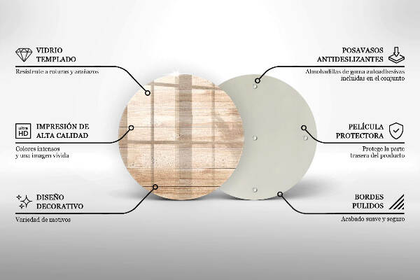 Síri gyertya alátét Fa táblák