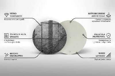 Üveg alátét gyertyákhoz Kő textúra