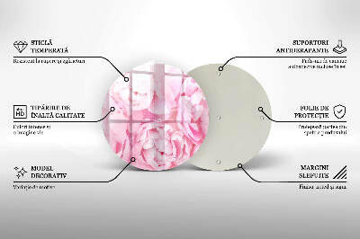 Üveg alátét gyertyákhoz Finom bazsarózsa