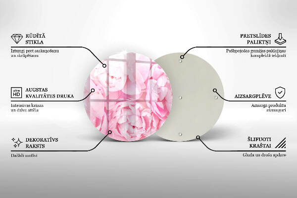Üveg alátét gyertyákhoz Finom bazsarózsa