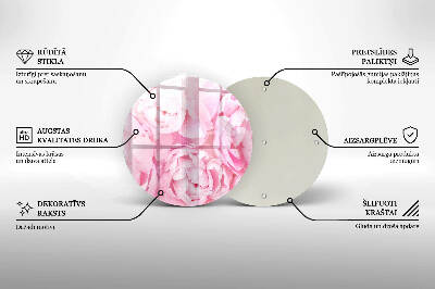 Üveg alátét gyertyákhoz Finom bazsarózsa