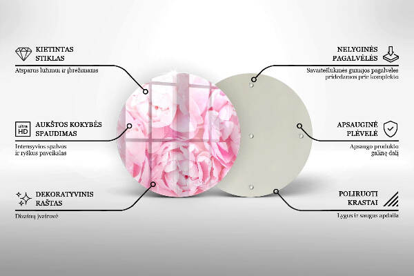 Üveg alátét gyertyákhoz Finom bazsarózsa