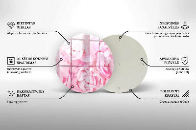 Üveg alátét gyertyákhoz Finom bazsarózsa