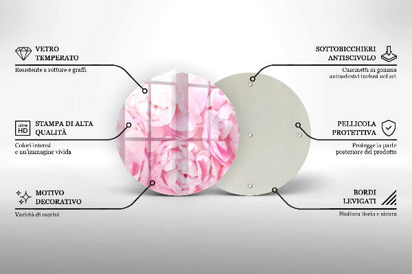 Üveg alátét gyertyákhoz Finom bazsarózsa