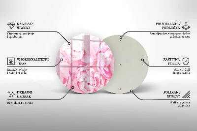 Üveg alátét gyertyákhoz Finom bazsarózsa