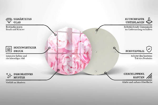Üveg alátét gyertyákhoz Finom bazsarózsa